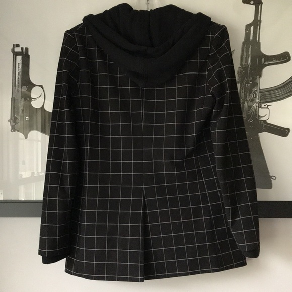 Alice + Olivia Skye layered look hooded blazer S - Picture 5 of 16